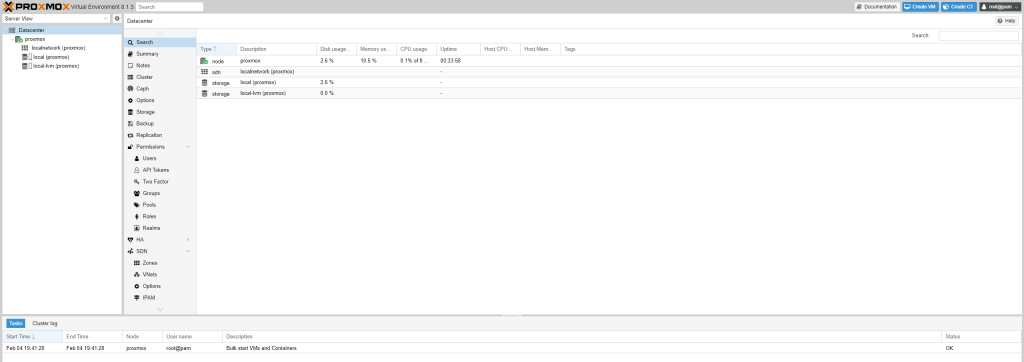 Configuring Proxmox 5
