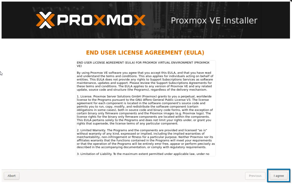 Installing Proxmox 15